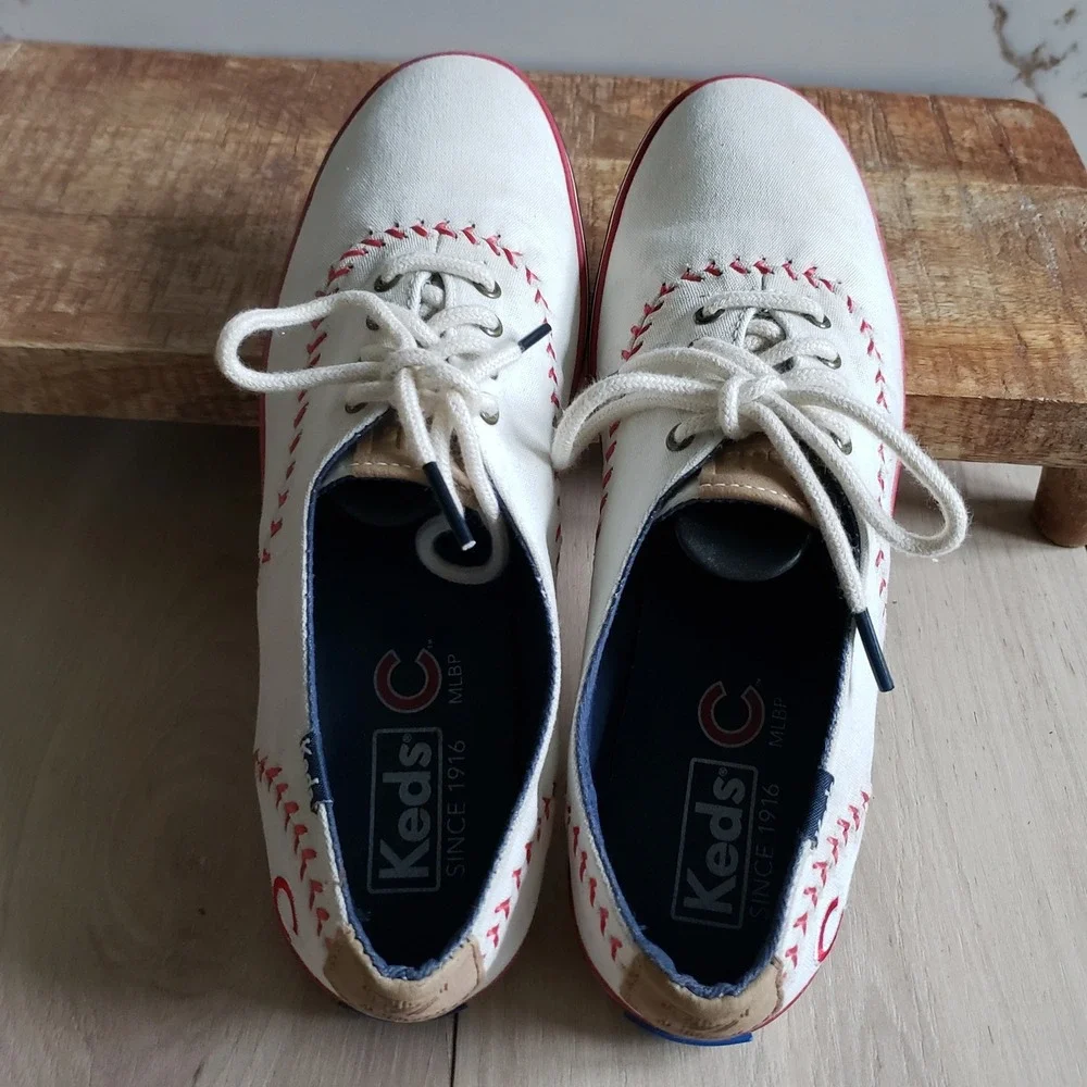 Keds Sneakers MLB Chicago Cubs Womens 7.5M Baseball Low Top WF55525M Shoes